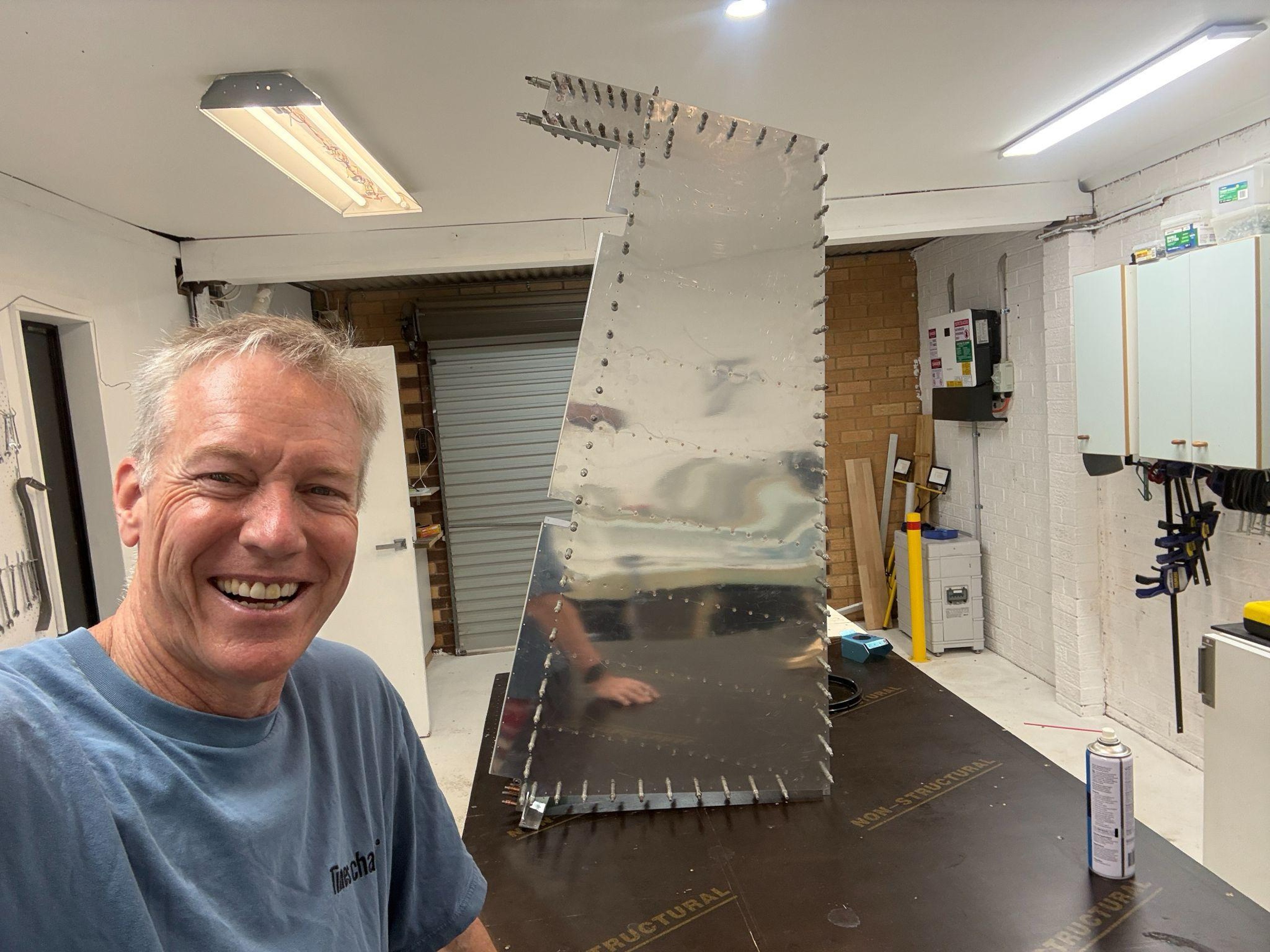 Builder with completed work